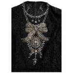 Dolce & Gabbana Black Nylon Lace Embellished Sheath Dress DR28758-44