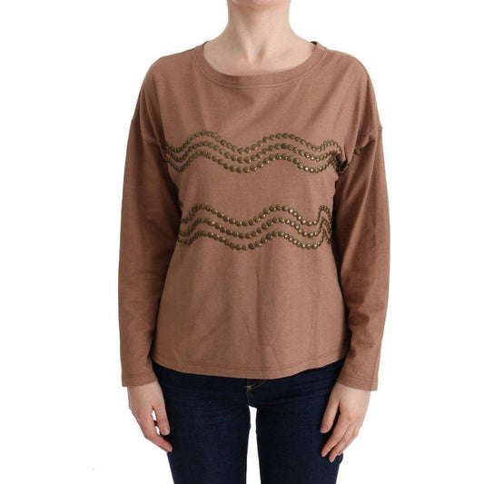 John Galliano Brown Cotton Studded Sweater TUI10024-2
