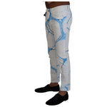 Dolce & Gabbana White Blue Cotton Skinny Denim Jeans PAN73205-44