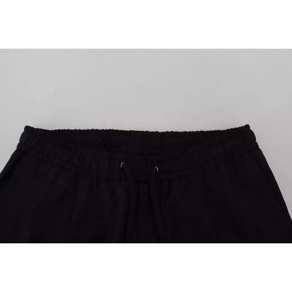 بنطال رياضي من الصوف باللون الأسود من Dolce &amp; Gabbana