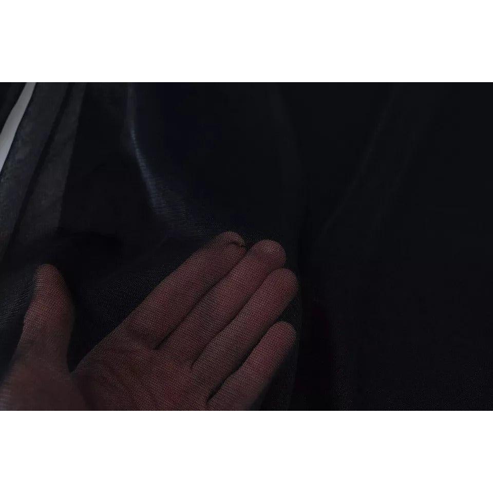 سترة رجالية من البوليستر باللون الأسود بشعار دولتشي آند غابانا