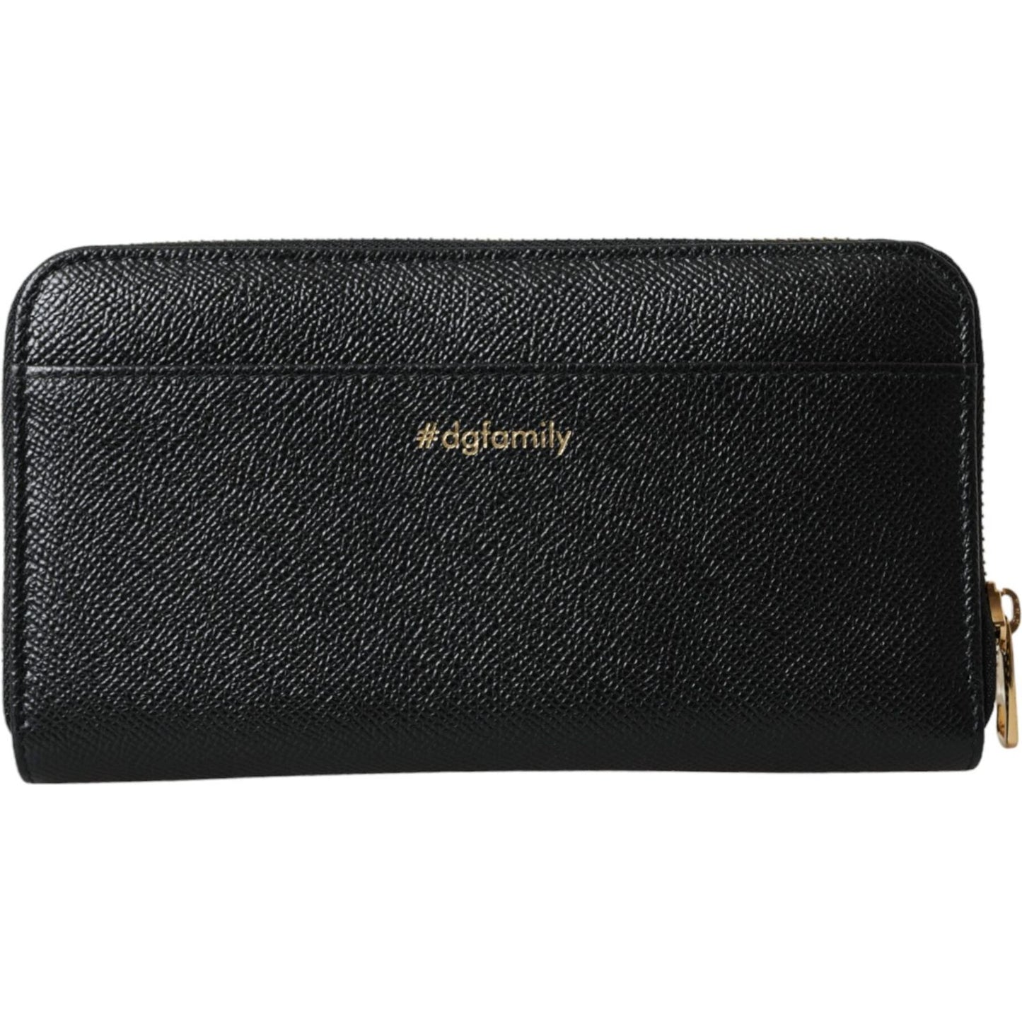 Dolce & Gabbana Black Blue Leather #DGFAMILY Zipper Continental Men Wallet BAG1512