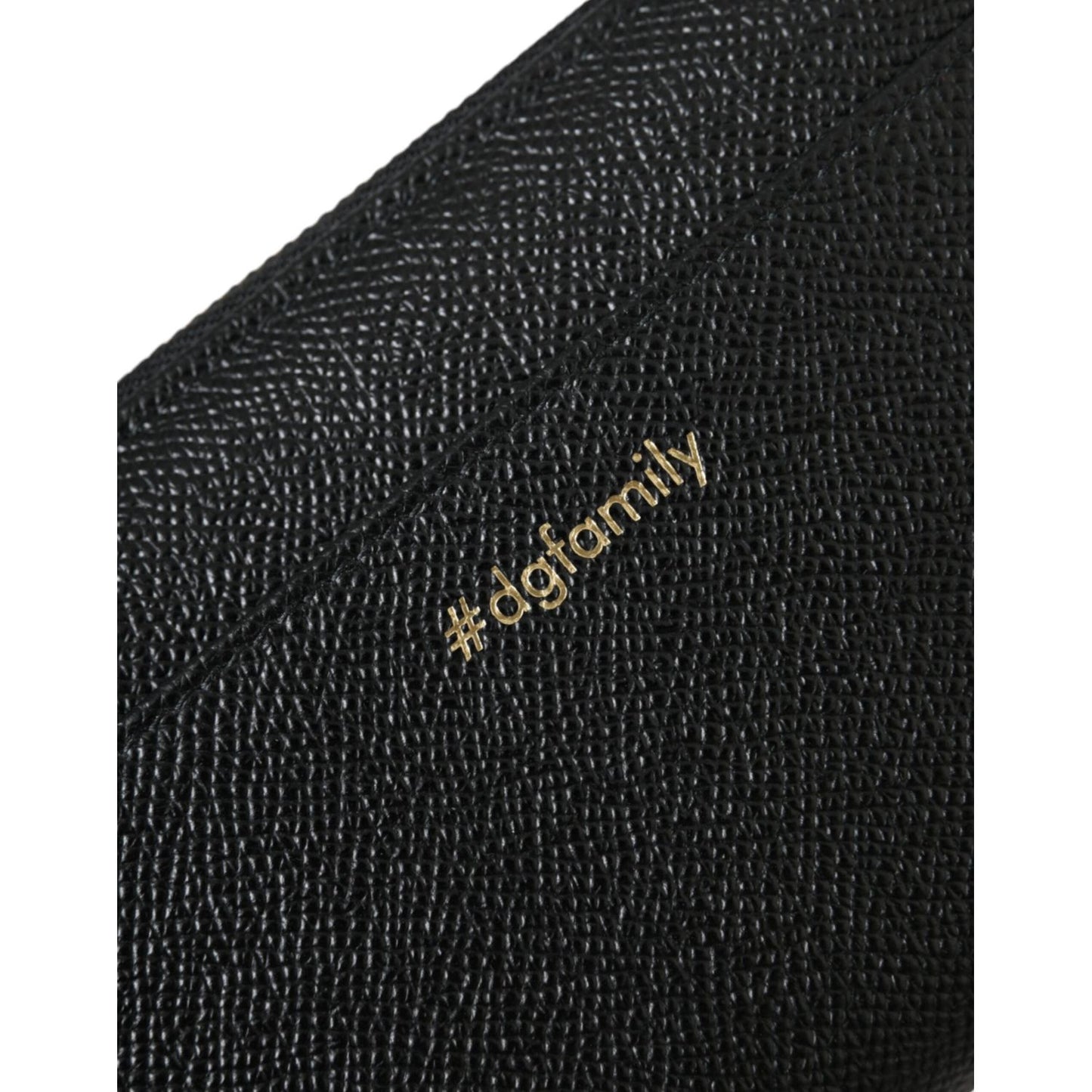Dolce & Gabbana Black Blue Leather #DGFAMILY Zipper Continental Men Wallet BAG1512