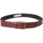 Dolce & Gabbana Brown Alligator Leather Studded Metal Buckle Belt BEL9194-85