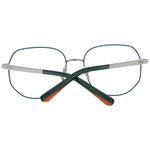 Sandro Green Women Glasses Frame with full-rim green metal frame, round style, demo lenses, size 54-17-135, includes branded case.