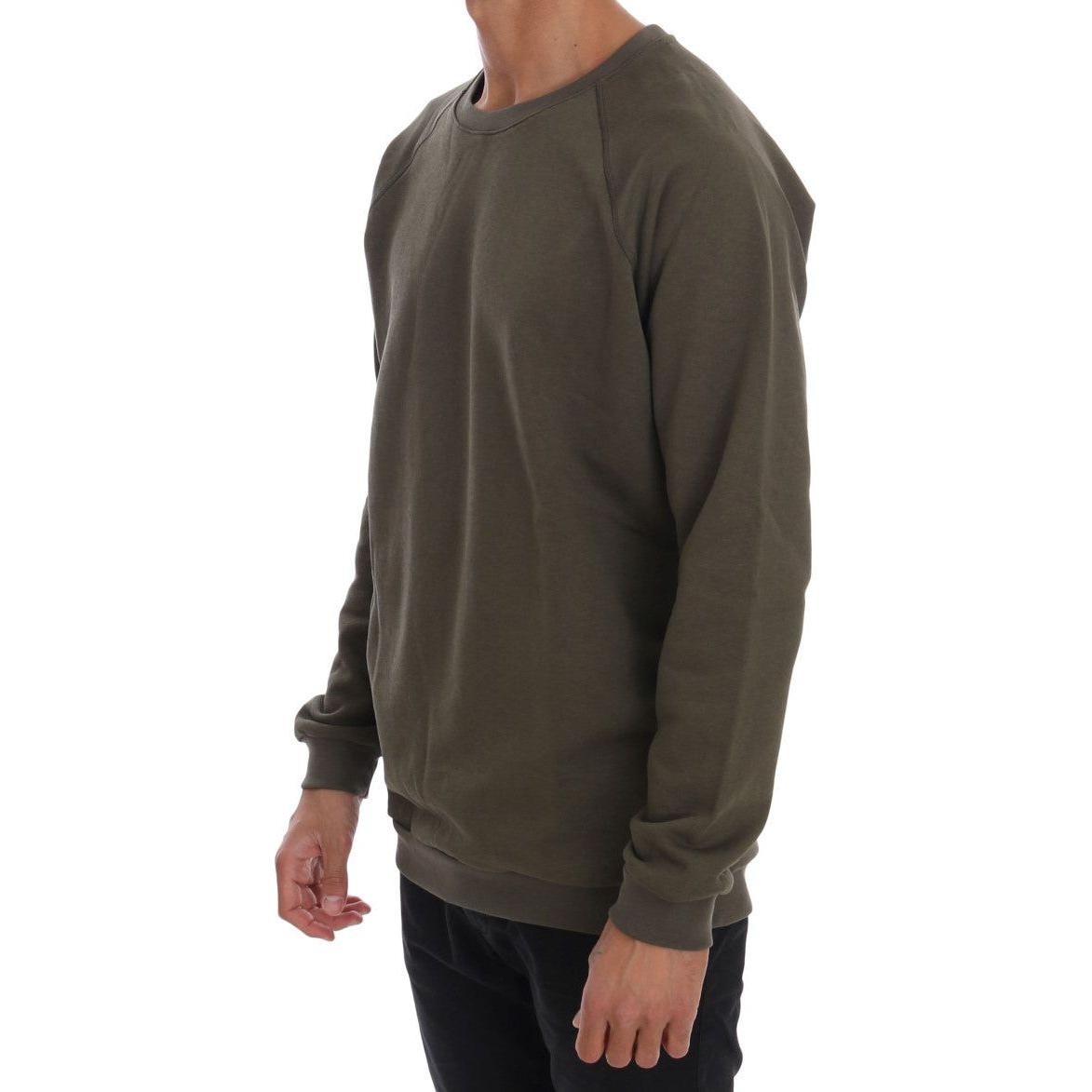 Daniele Alessandrini Green Crewneck Cotton Sweater