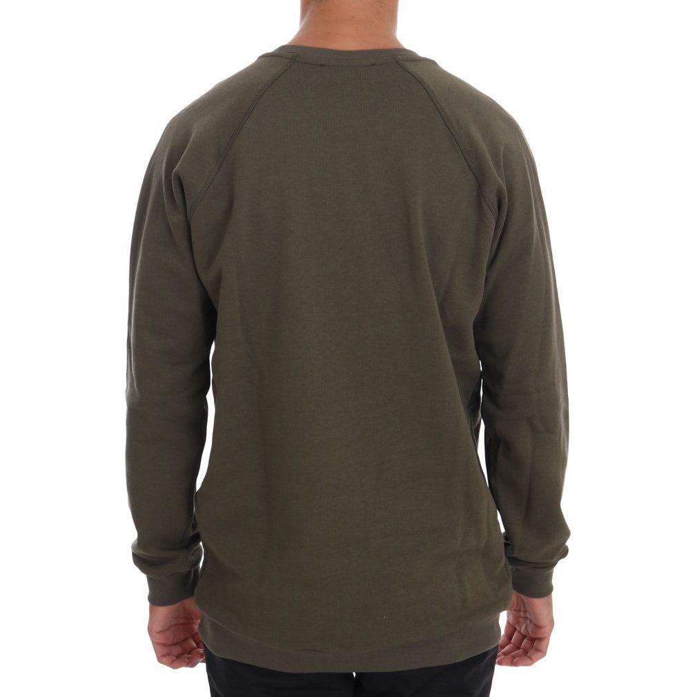 Daniele Alessandrini Green Crewneck Cotton Sweater