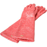 Dolce & Gabbana Pink Lurex Fantasia Mid Arm Length Gloves LB30111-7.5