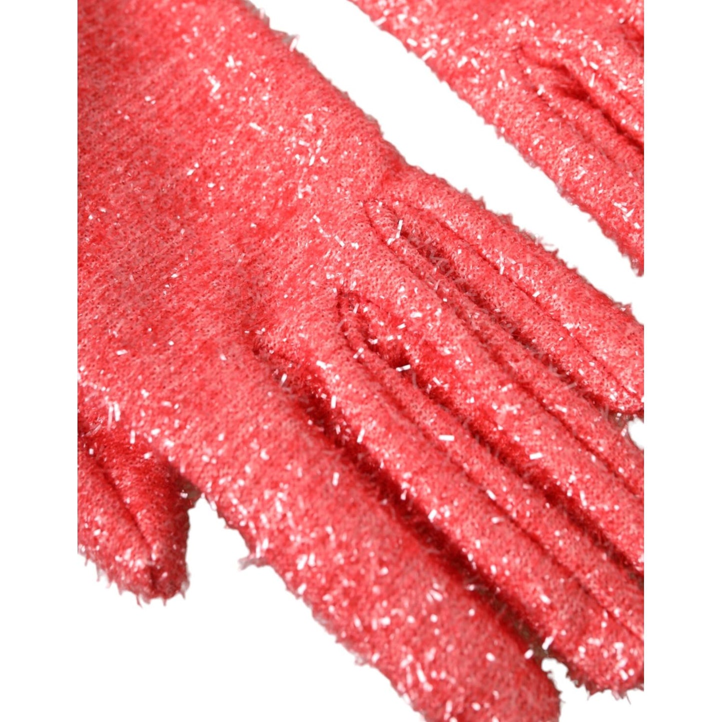 Dolce & Gabbana Pink Lurex Fantasia Mid Arm Length Gloves LB30111-7.5