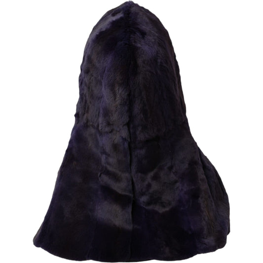 Dolce & Gabbana Black Weasel Fur Whole Head Wrap Hat HAT9564-57