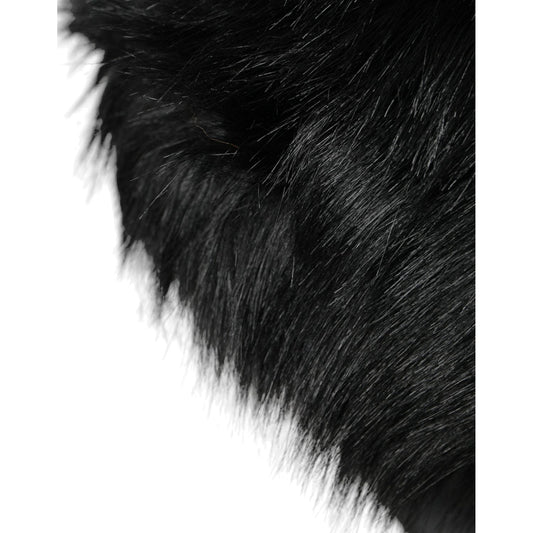 Dolce & Gabbana Black Faux Fur Womens Bucket Hat HAT9568-56