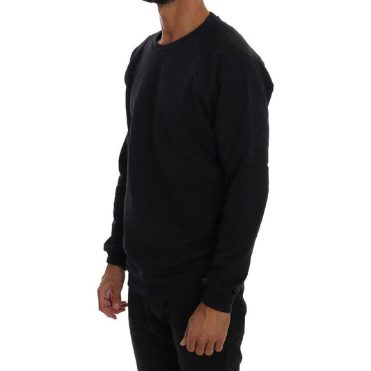Daniele Alessandrini Blue Crewneck Cotton Sweater TSH1351#2-5