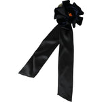 Dolce & Gabbana Black Silk Gold Brass Floral Hair Pin Brooch SMY10193