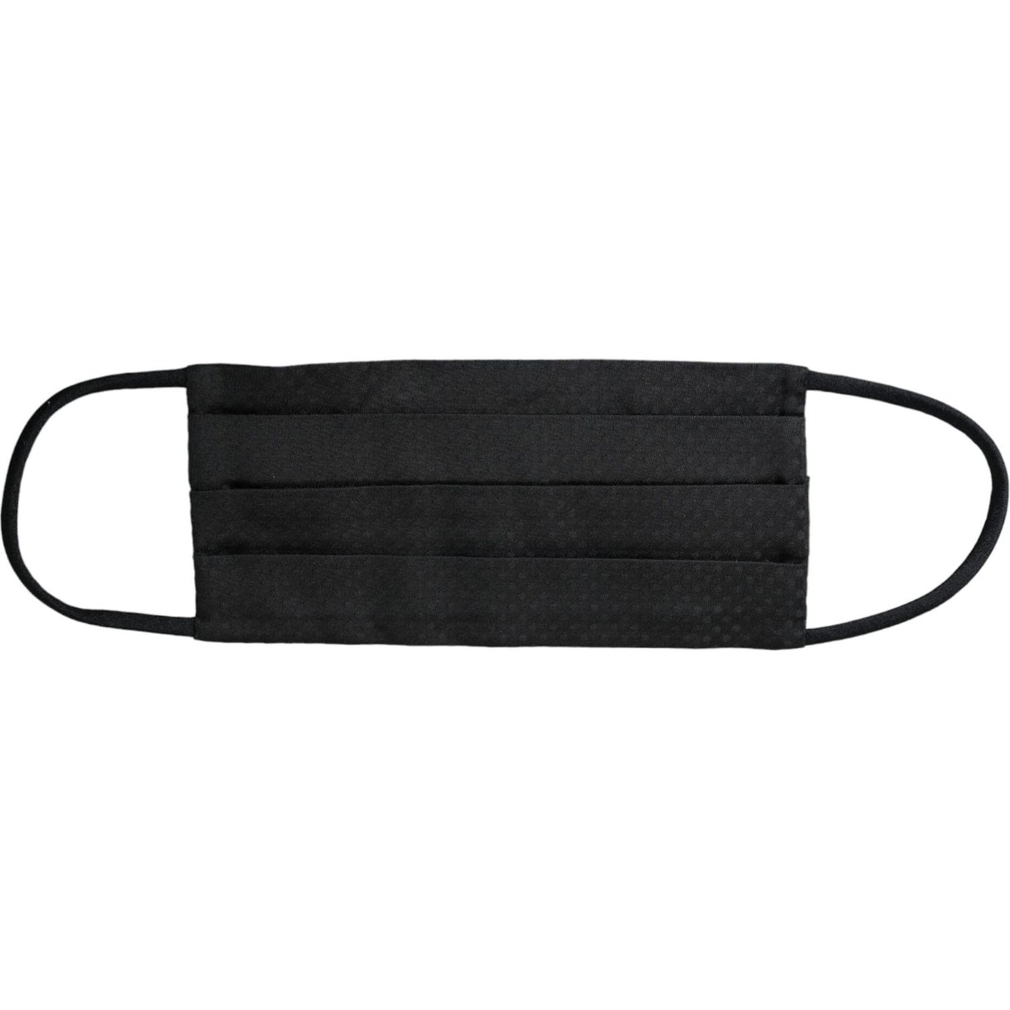 Dolce & Gabbana Black 100% Silk Adjustable Necktie Face Mask KRA3271