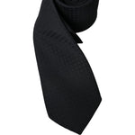 Dolce & Gabbana Black 100% Silk Adjustable Necktie Face Mask KRA3271