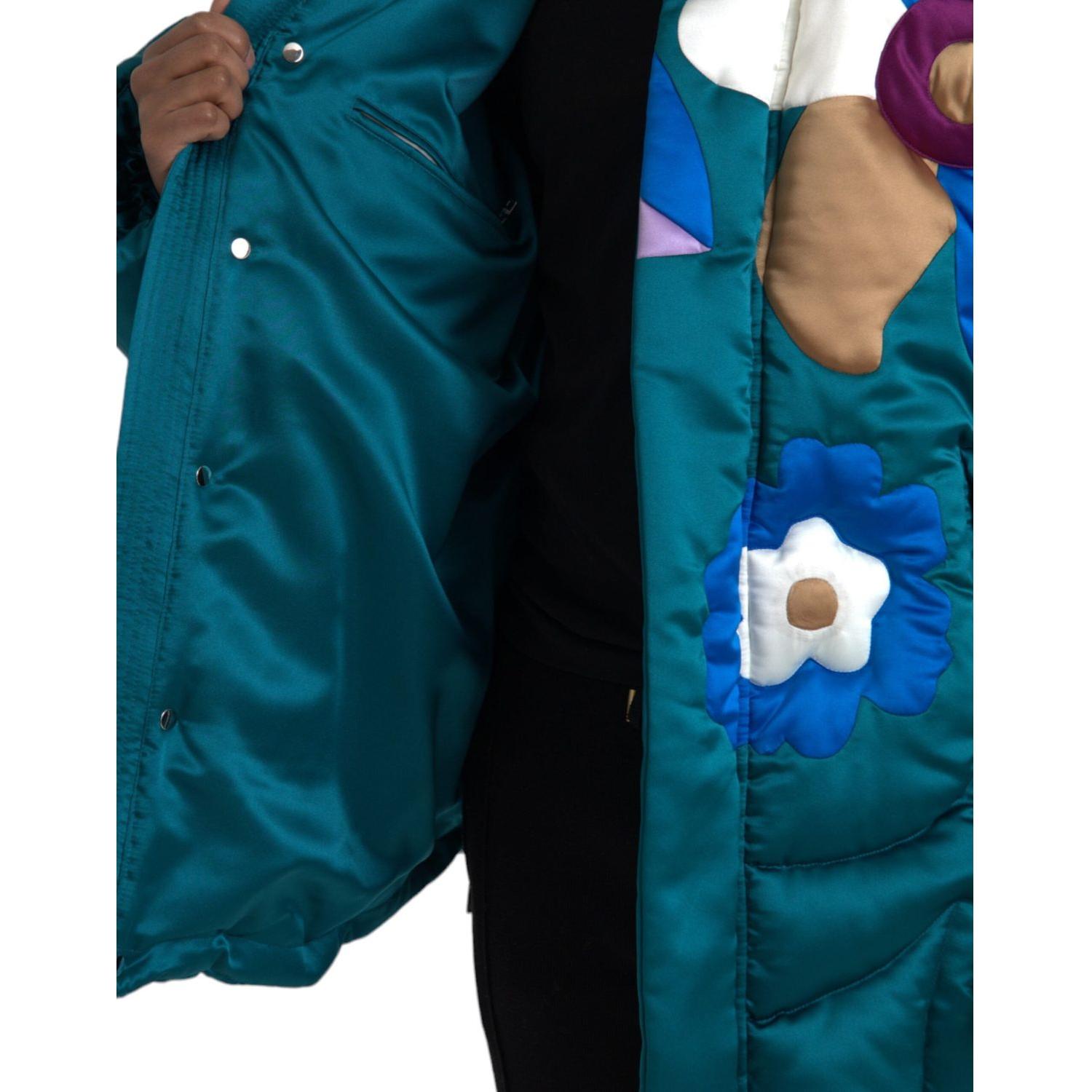 سترة واقية من الرياح مزينة بنقشة زهور متعددة الألوان من دولتشي آند غابانا