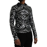 Dolce & Gabbana Black Silver Sequined Polyester Sweater TSH86286-48