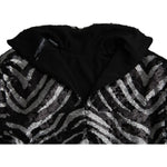 Dolce & Gabbana Black Silver Sequined Polyester Sweater TSH86286-48