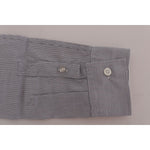 Frankie Morello White Blue Check Casual Cotton Regular Fit Shirt TSH1399-5
