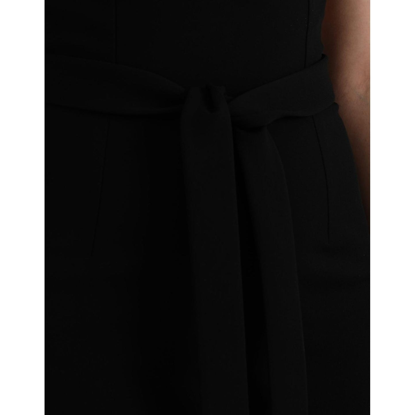Dolce & Gabbana Black Sheath Halter Sleeveless Midi Dress DR281179-44