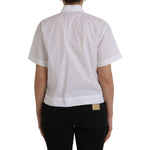 Dolce & Gabbana White Collared Short Sleeve Polo Shirt Top TSH852013-44