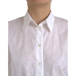 Dolce & Gabbana White Collared Short Sleeve Polo Shirt Top TSH852013-44