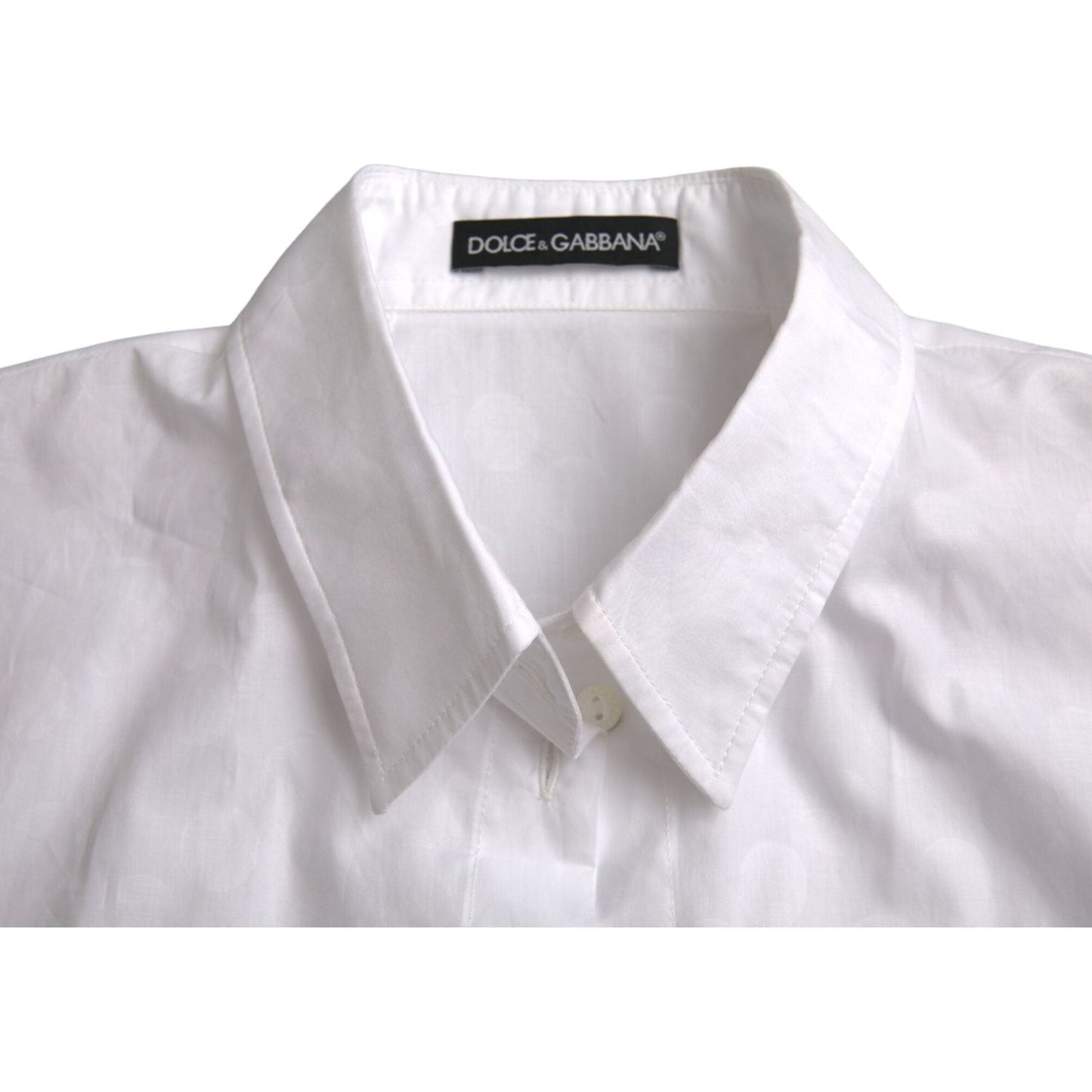 Dolce & Gabbana White Collared Short Sleeve Polo Shirt Top TSH852013-44
