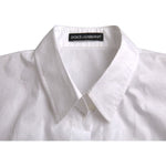Dolce & Gabbana White Collared Short Sleeve Polo Shirt Top TSH852013-44