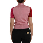 Dolce & Gabbana Pink Short Sleeves Pullover Ascot Collar Top TSH852027-40