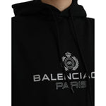 Balenciaga Black Cotton Logo Hooded Pullover Sweatshirt Sweater TSH8495-XS