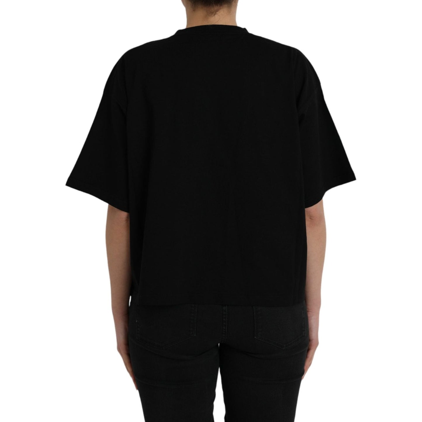 Balenciaga Black Cotton Logo Crew Neck Short Sleeves T-shirt TSH84947-XXS
