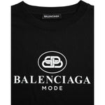 Balenciaga Black Cotton Logo Crew Neck Short Sleeves T-shirt TSH84947-XXS
