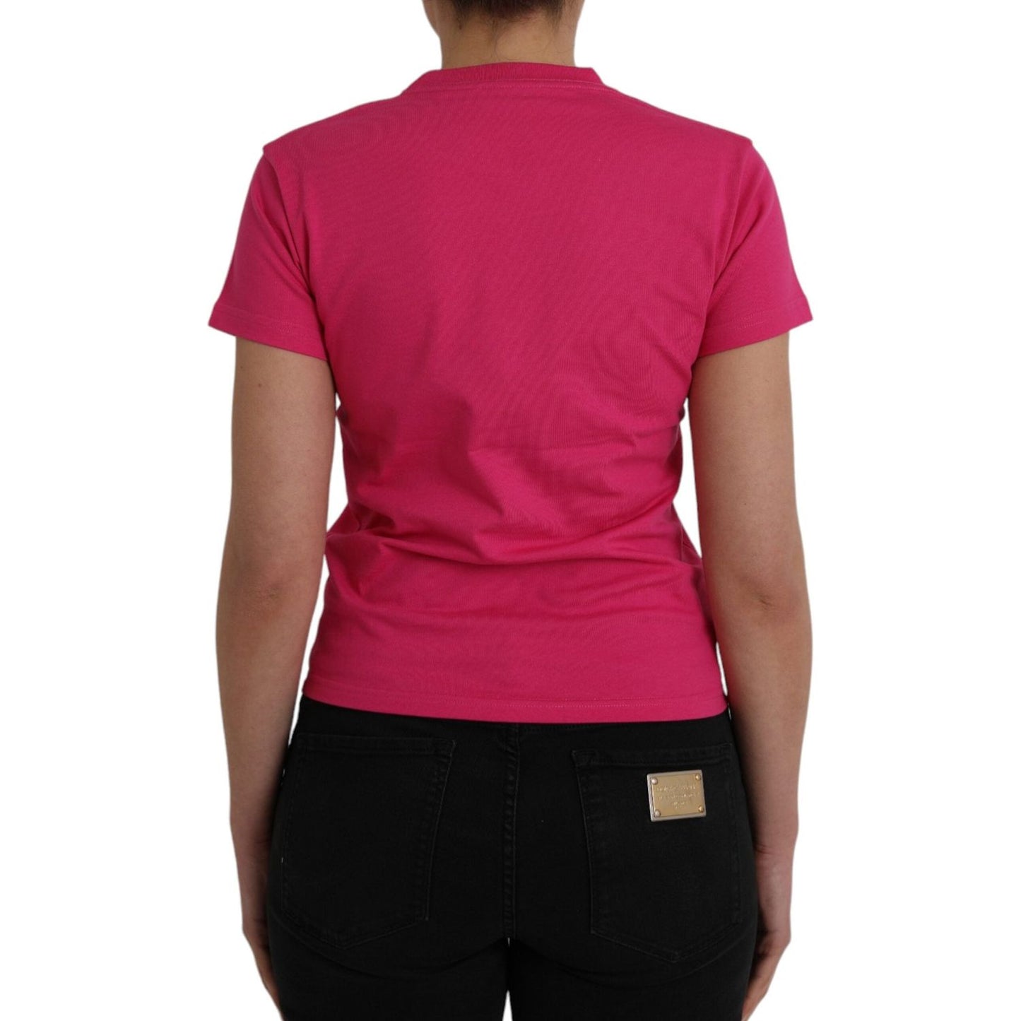 Balenciaga Pink Cotton Crew Neck Short Sleeves Tee T-shirt TSH84949-L