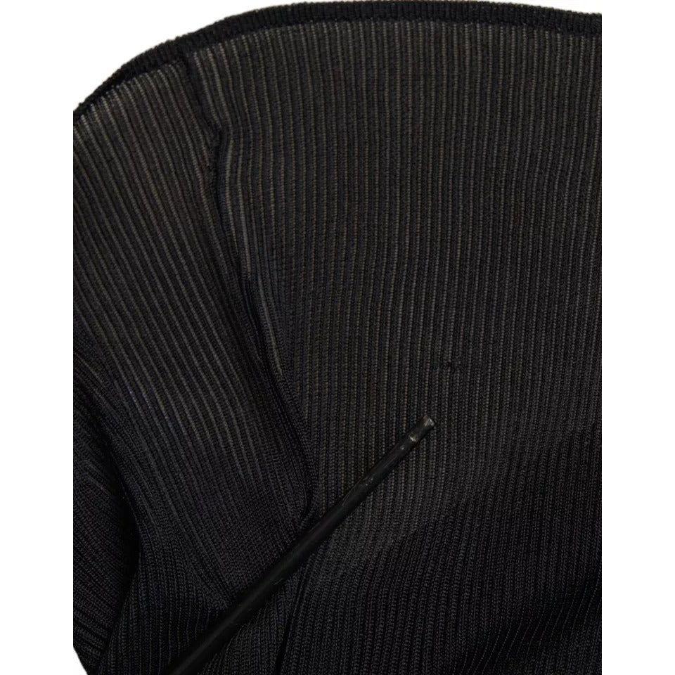 سترة من الفسكوز الأسود بياقة مدورة من دولتشي آند غابانا