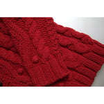 Dolce & Gabbana Red Wool Knit Button Down Cardigan Sweater JKT3569-42