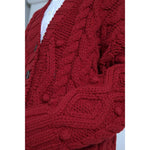 Dolce & Gabbana Red Wool Knit Button Down Cardigan Sweater JKT3569-42