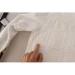 Dolce & Gabbana White Logo Embossed Cotton Sweatshirt Sweater TSH7460-40