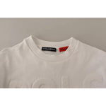 Dolce & Gabbana White Logo Embossed Cotton Sweatshirt Sweater TSH7460-40