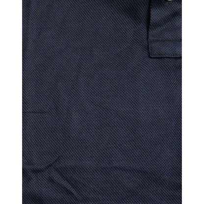 Dolce & Gabbana Navy Blue Collared Short Sleeve Polo T-shirt
