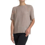 Dolce & Gabbana Brown Round Neck Short Sleeve Blouse Top TSH83325-48