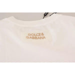 Dolce & Gabbana Optical White Printed Short Sleeves Top TSH83020-44