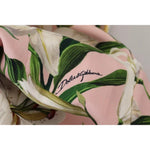 Dolce & Gabbana Pink Lily Viscose Sheath Knee Length Dress DR28781-40