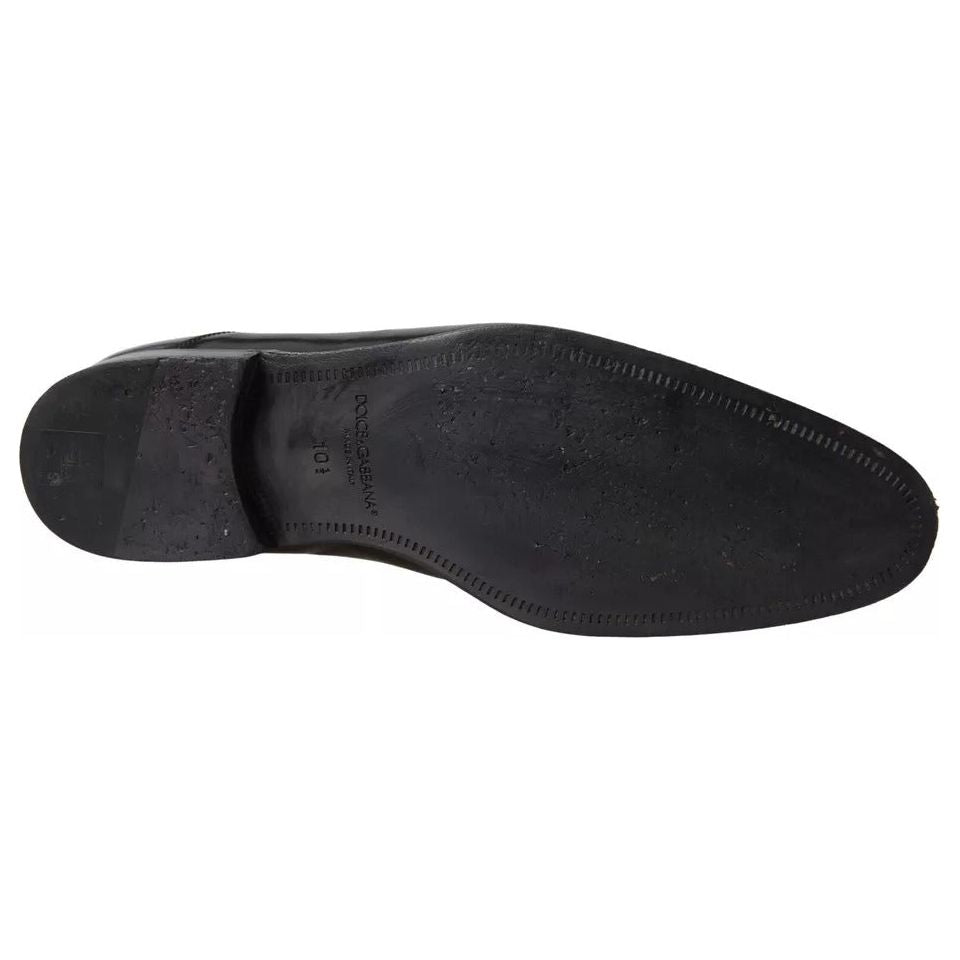 Dolce & Gabbana Black Polished Leather Formal Dress Shoes MV5139-44