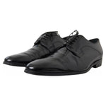 Dolce & Gabbana Black Polished Leather Formal Dress Shoes MV5139-44