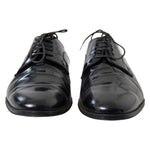Dolce & Gabbana Black Polished Leather Formal Dress Shoes MV5139-44