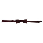 Dolce & Gabbana Bordeaux Silk Adjustable Neck Men Bow Tie Dolce & Gabbana Black