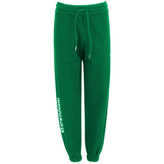 Comme Des Fuckdown Green Cotton Women Sweatpant