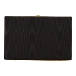 Dolce & Gabbana Black Silk Gold Frame Clutch Evening Party Purse Bag VAS130700