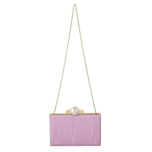 Dolce & Gabbana Pink Silk Gold Frame Clutch Evening Party Purse Bag BAG1006