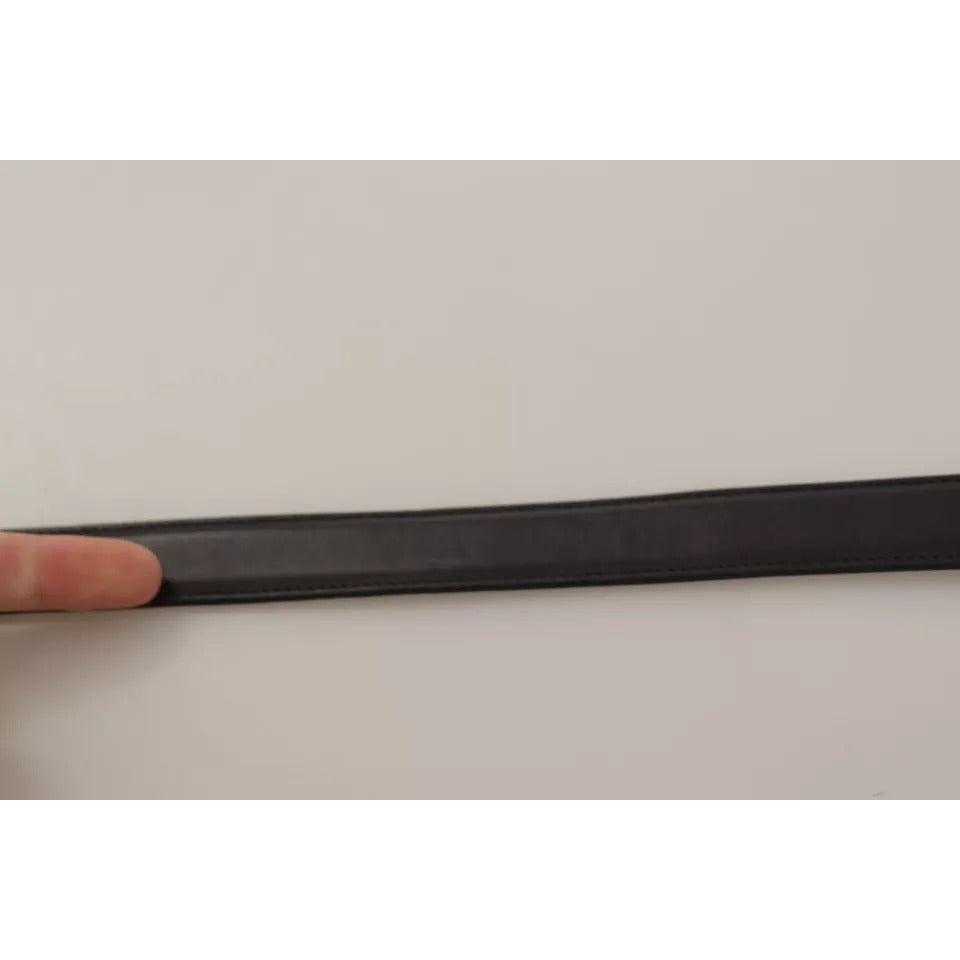 Dolce & Gabbana Black Calf Leather Antique Buckle Men Belt